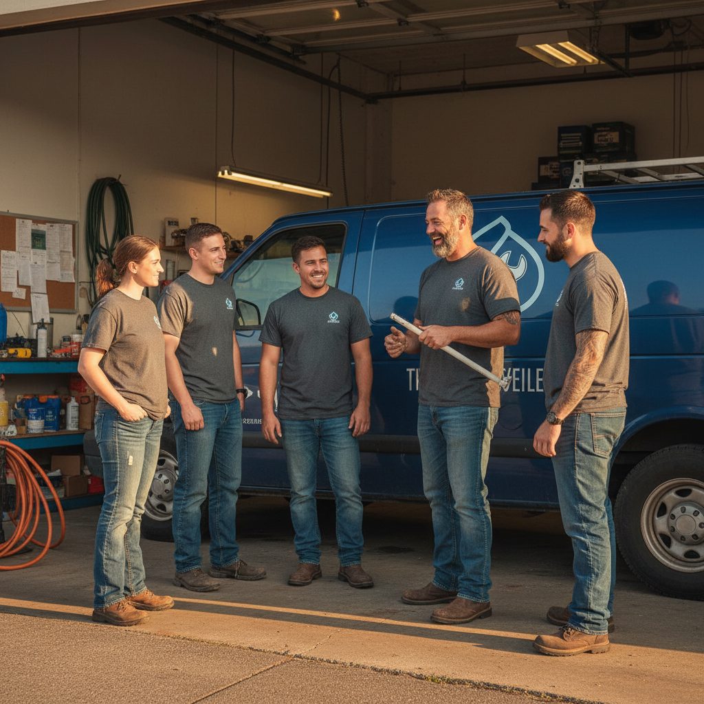 The Hendersonville Plumbers team at work in Hendersonville